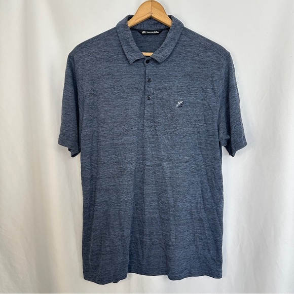 Travis Mathew‎ Polo Shirt Mens XL Cotton Embroidered Logo Blue - Picture 1 of 14